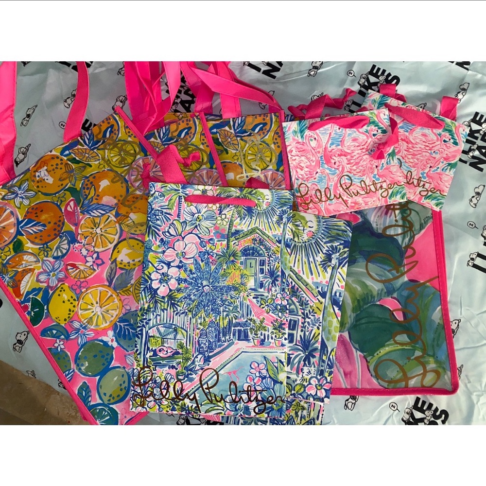 Reusable and New Lilly Pulitzer Shopping Bags